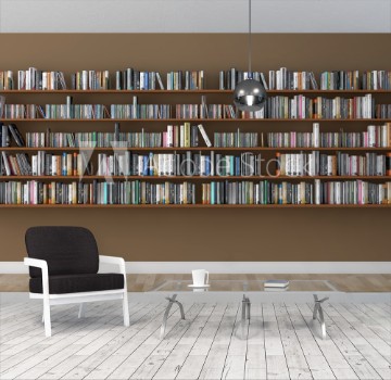 Picture of interior bookshelf room library 